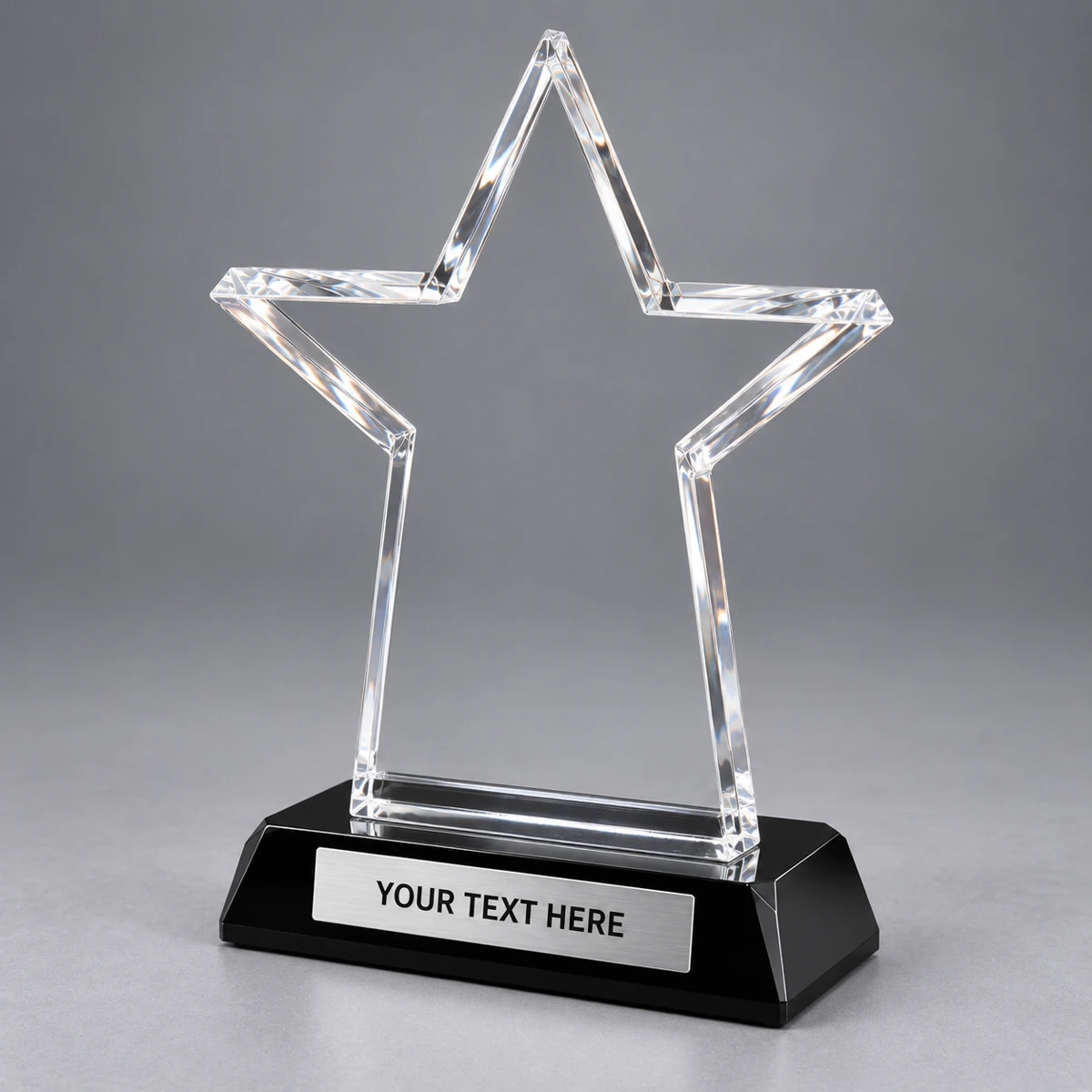 Clear Acrylic Star Trophy - view 2